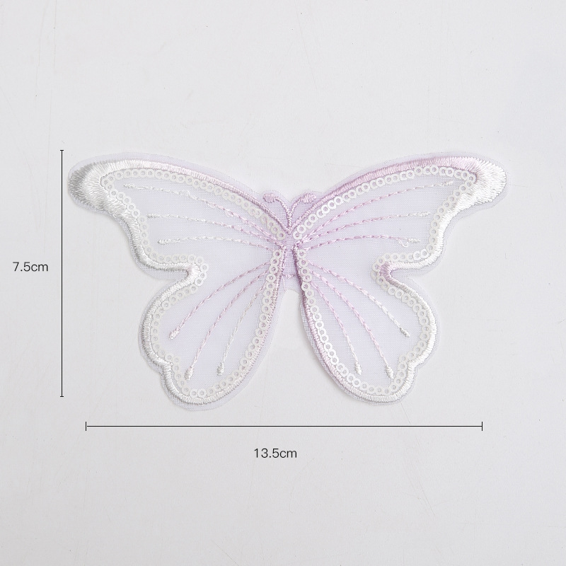 Milán bordado tridimensional encaje mariposa flor ramo Decoración Accesorios hechos a mano DIY material accesorios adornos florales