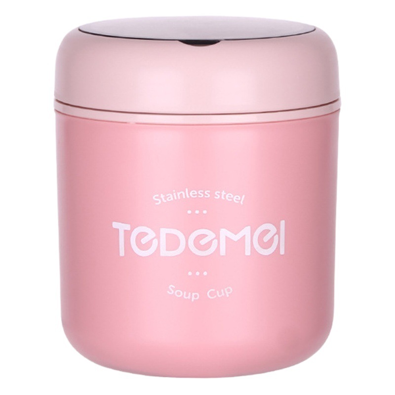 Taza redonda de sopa con aislamiento de acero inoxidable, taza de desayuno, taza de avena, taza de agua con leche, mini olla de sopa de reemplazo de comidas para trabajadores de oficina portátil