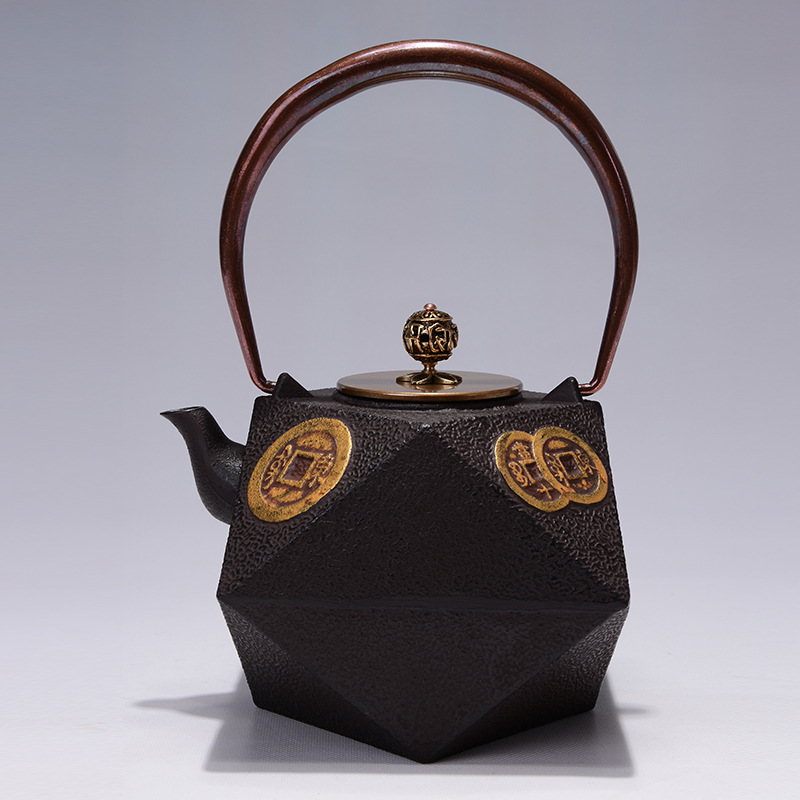 Tetera de Hierro Fundido sin Recubrimiento para Hogar y Té Kung Fu