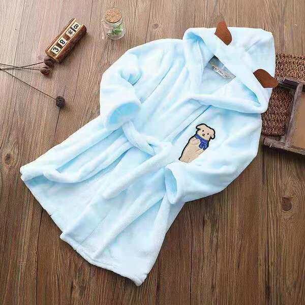 Children's flannel bathrobe