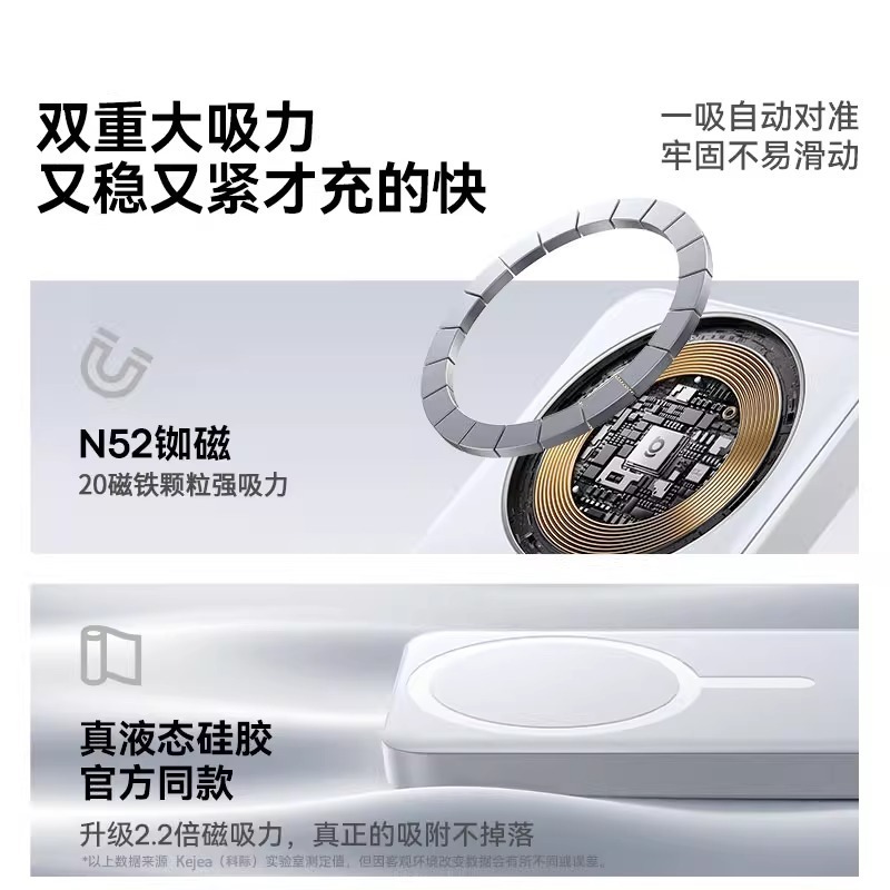 3C认证Magsfe磁吸无线20000毫安充电宝 自带线快充移动电源印LOGO|undefined