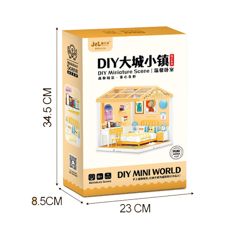 Puzzle de miniatura de la ciudad de Ayutthaya hecha a mano DIY luz cabaña juguetes para niños modelo de ladrillo regalo