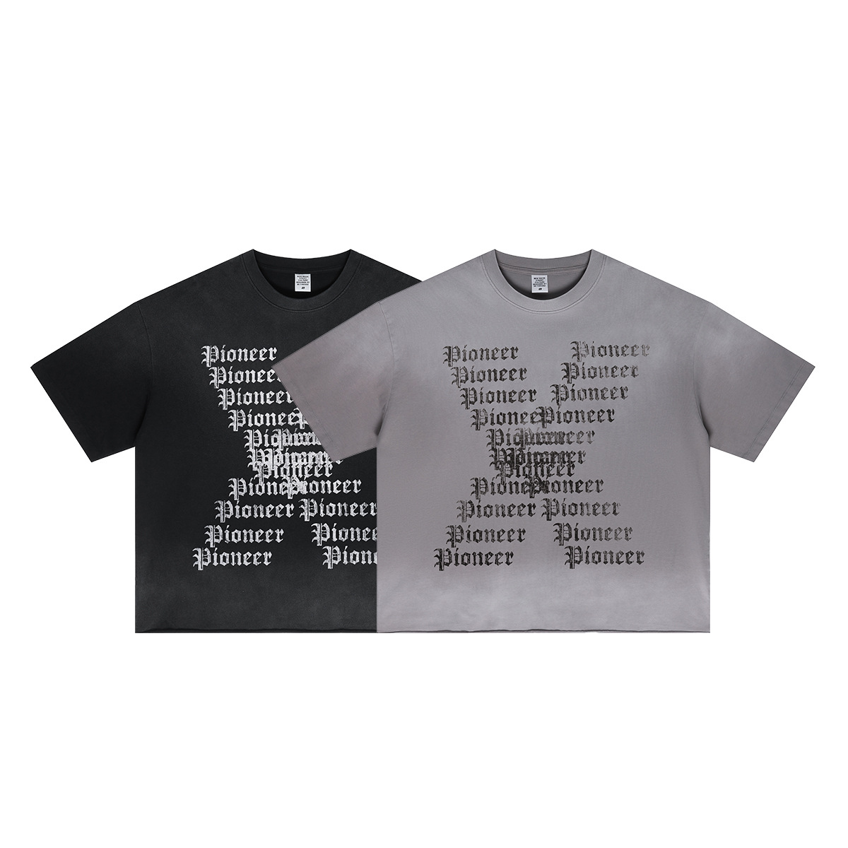 Calle secada| American High Street Personalidad Boxy Top Retro hacer vieja lavado spray impresión camiseta de manga corta para hombre