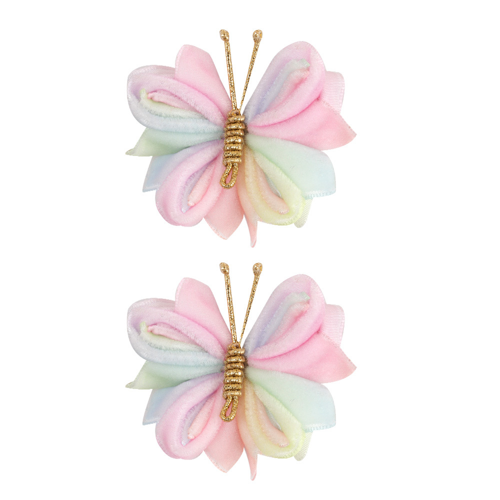 Fashion Butterfly Cloth Hair Clip 1 Pair display picture 4