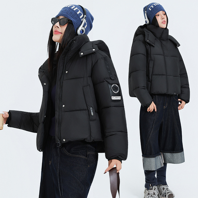 2025 el mismo abrigo de algodón corto para hombres y mujeres 2025 invierno puff nuevo estilo coreano grueso abrigo de pan abrigo de algodón