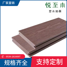 木塑廠家供應140x23塑木圓孔浮雕地板  空心地板 木塑地板