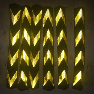 Reflective Rubber Corner Protection Strips, Corner Anti-Collision Strips, Corner Protection Strips, Parking Lot Underground Garage Anti-Collision Strips, Contour Markers