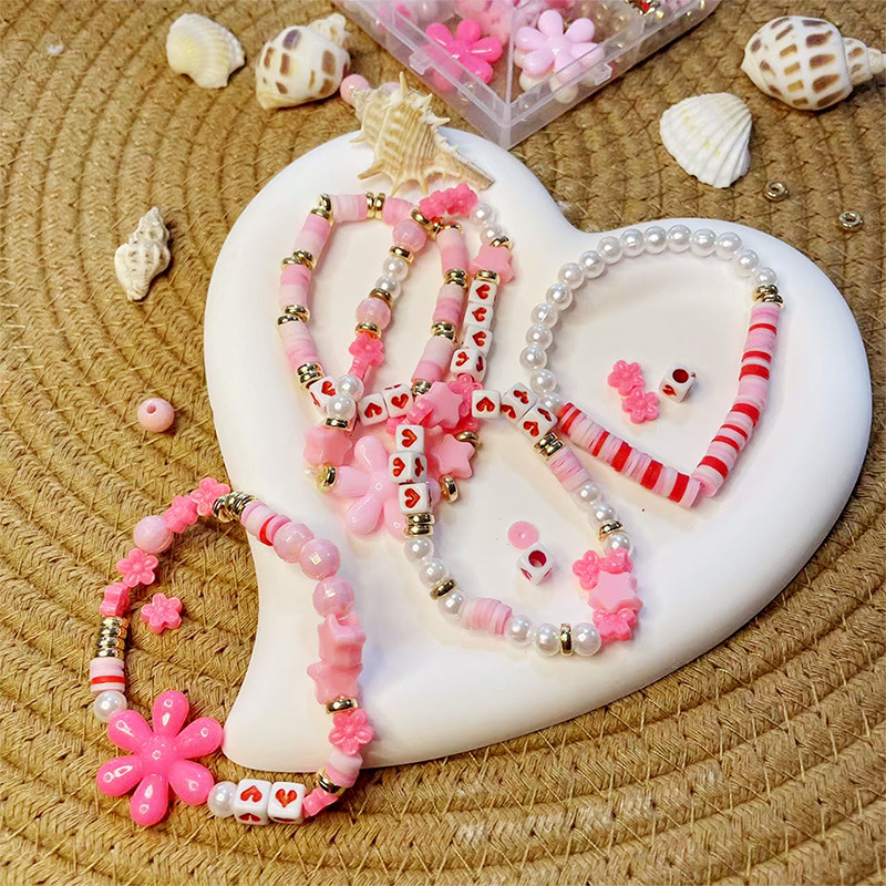 kinder diy kralen speelgoed acryl educatief speelgoed handgemaakte kralen armband ketting set_voghion.com