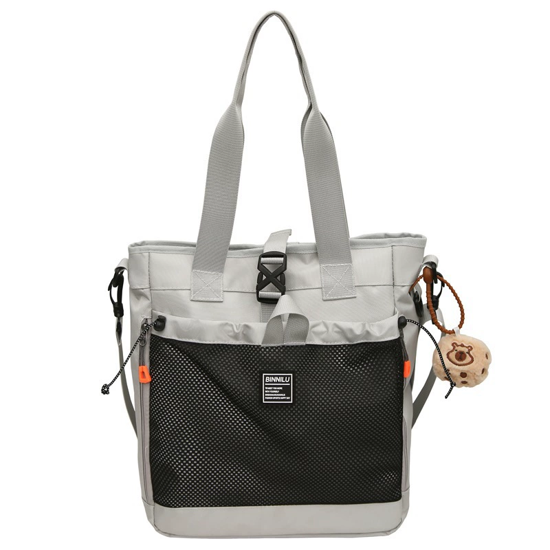 Capacious shoulder bag, study bag, one-shoulder bag for leisure