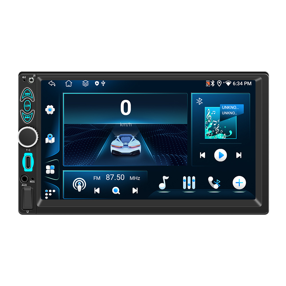 HENGCHEN 7 pulgadas pantalla táctil Android navegación en coche todo en uno HD pantalla grande carplay radio de coche Bluetooth
