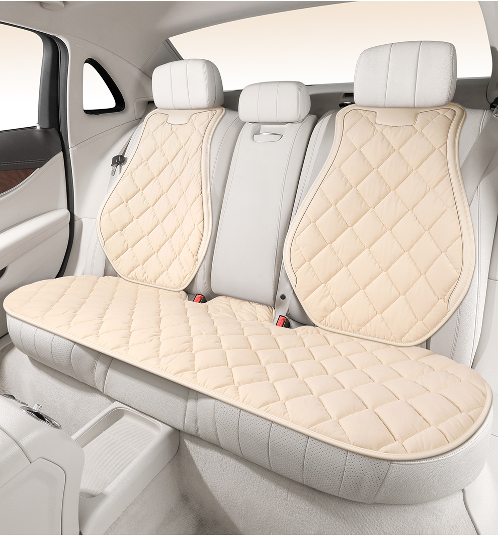 Car Seat Cushion Winter Plush Fabric Seat Pad Car Seat Mat Interior Accessories High-End Decoration Warm Seat Cover Simple