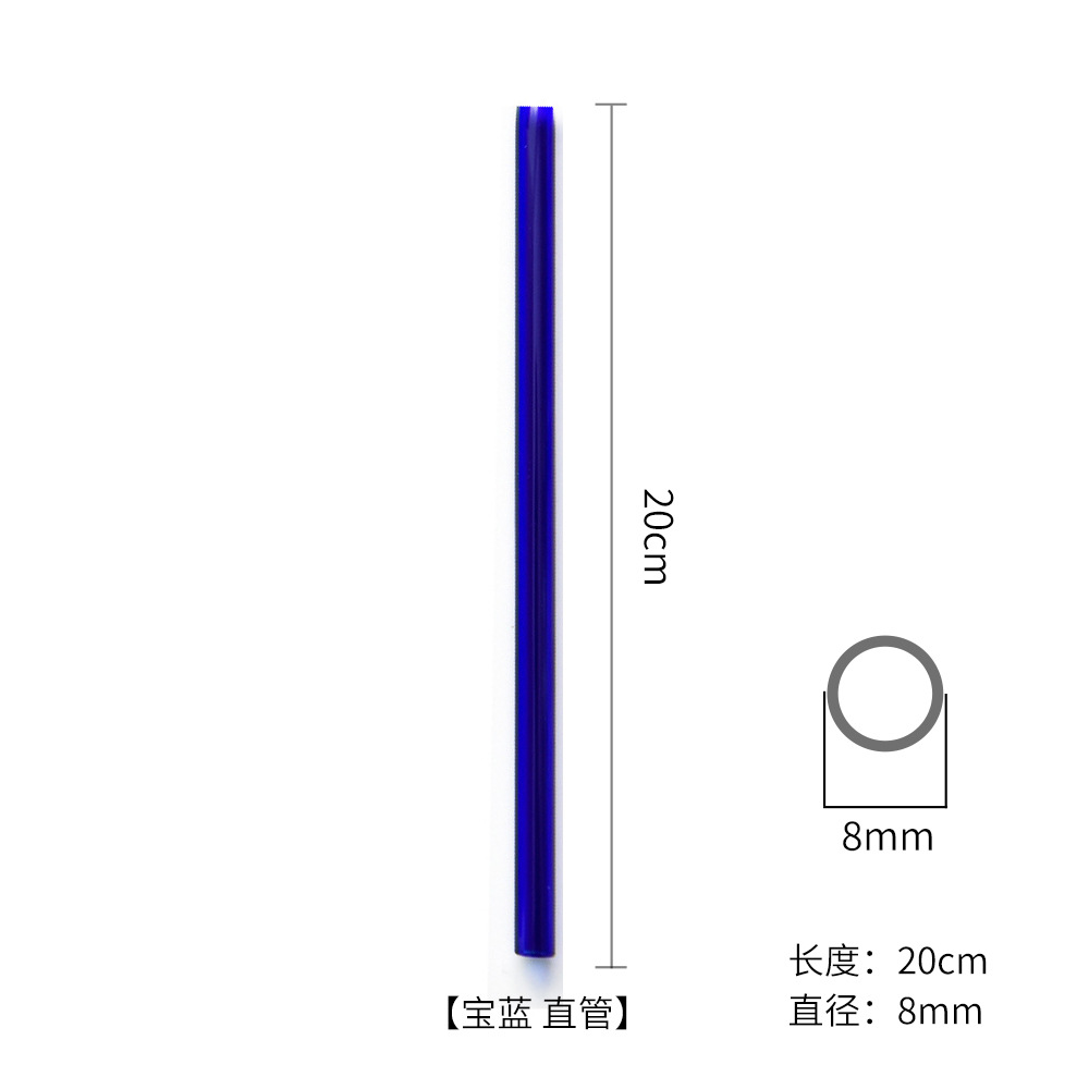 Fabricante al por mayor de paja de vidrio transparente colorida resistente a altas temperaturas simple mujer embarazada y niños jugo de bebida paja
