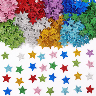 Kindergarten special EVA stickers children's handmade decoration star Glitter foam stickers hair accessories paste
