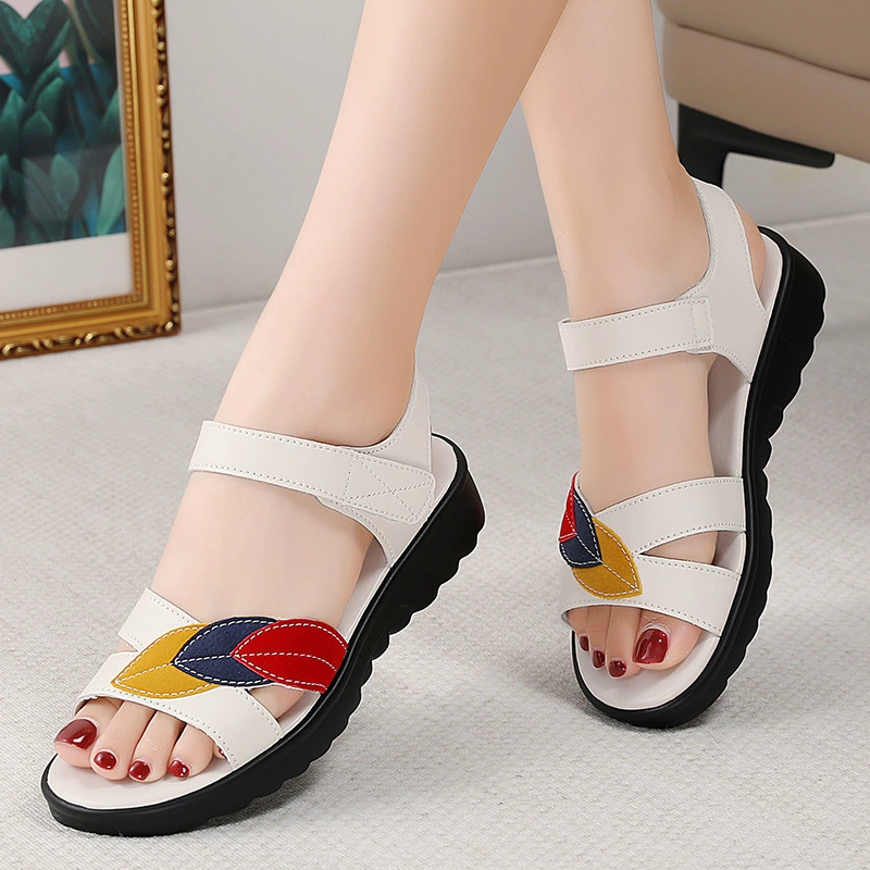 Summer non-slip comfortable sandals, soft sole, for middle age