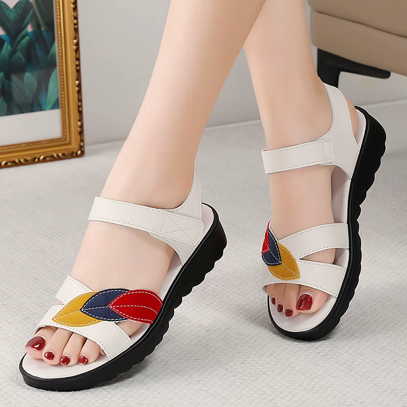 Summer non-slip comfortable sandals, soft sole, for middle age