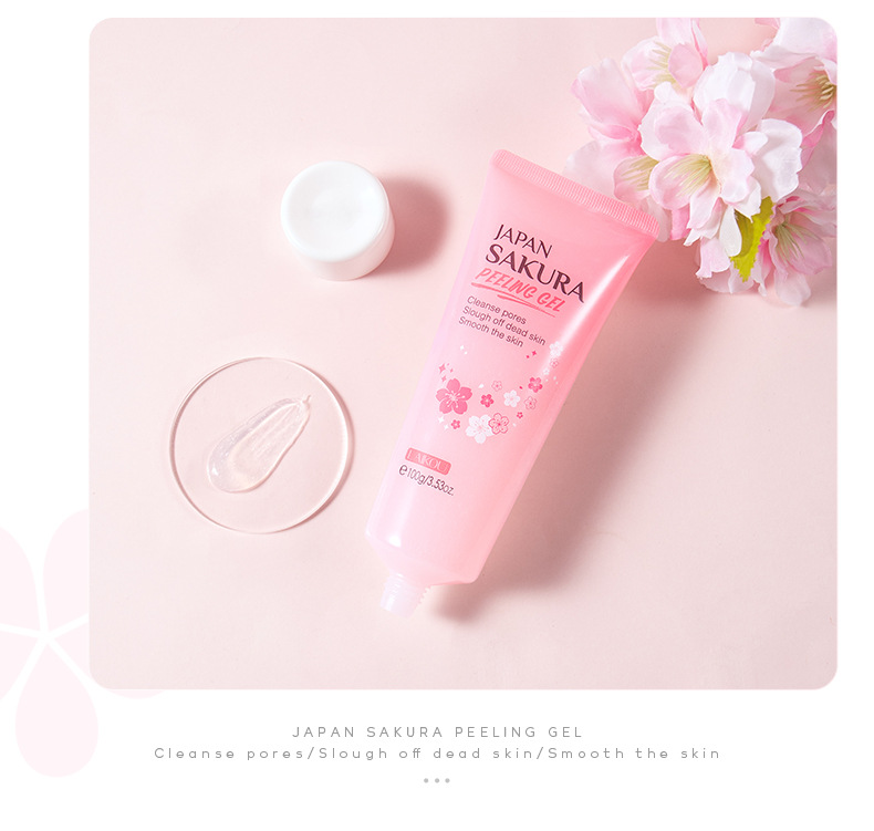 Cross-border LAIKOU Cherry Blossom 100g Body Exfoliating, Pore-cleansing, hydrating and moisturizing Skin care products Manufacturer wholesale undefined
