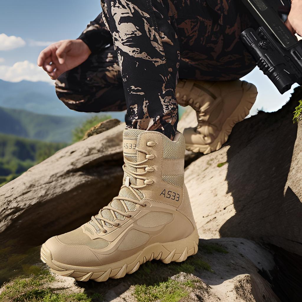 Botas militares tácticas altas al aire libre para hombres, zapatos de senderismo para hombres, botas de entrenamiento profesional para acampar, botas deportivas al aire libre de combate