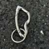 【Steel color】crescent shape (give key ring)