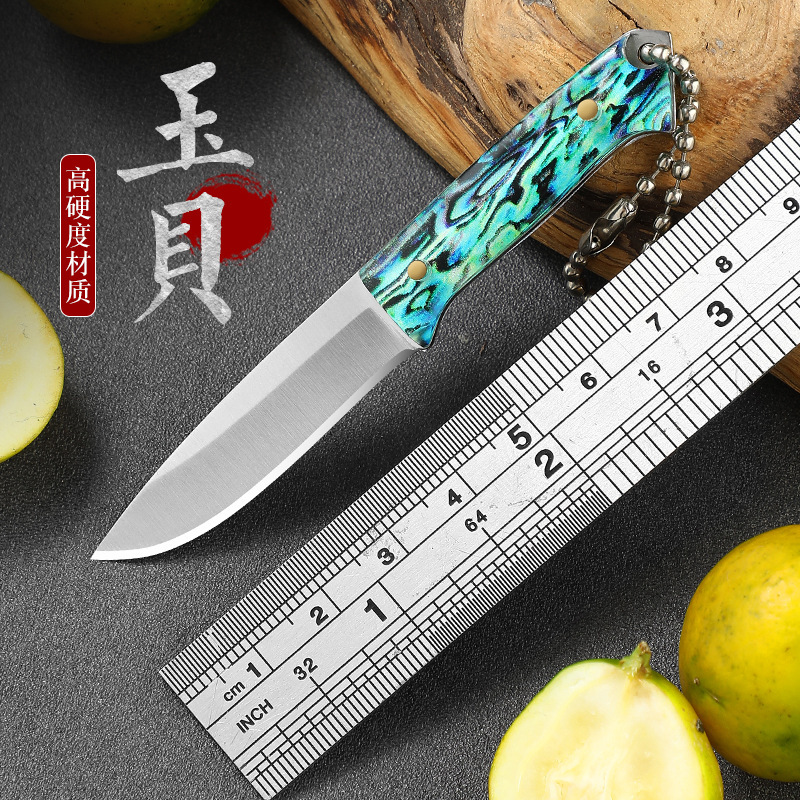 创意精美小直刀便携户外小刀防身水果刀袖珍刀挂件野营烧烤吃肉刀