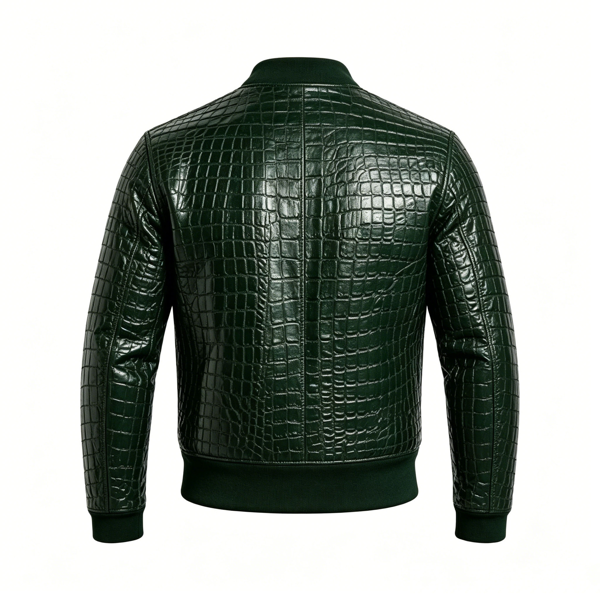 Europa y América cruzada cocodrilo chaqueta de cuero chaqueta de cuero PU hombre retro americano suelto locomotora chaqueta de moda