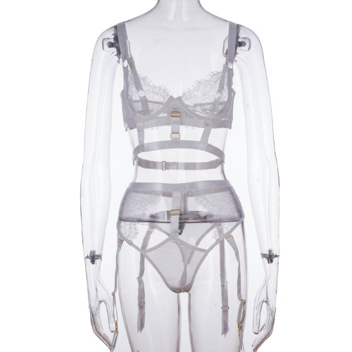 Lusa AliExpress Sexy Lingerie Eyelash Lace Sling Body Shaping Split Suit Women CQX0509