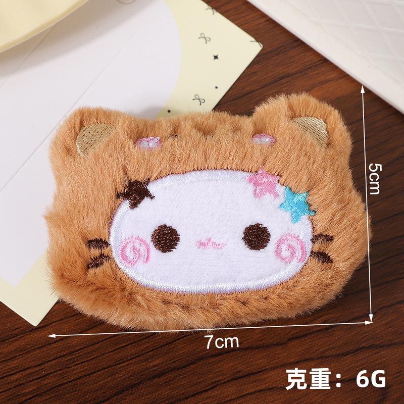 韩系可爱KT猫毛绒玩偶头diy饰品配件少女卡通钥匙扣胸针公仔材料|undefined