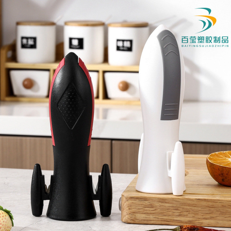 afilador multifuncional 5 - en - 1 cuchillo de corte de frutas doméstico abrazador de botellas de limpieza de barro afilador piedra