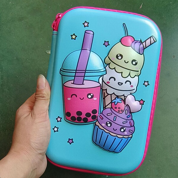 Cartoon cute three dimensional capacious children's pencil case for…