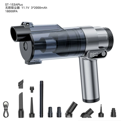 Car Vacuum Cleaner, Brushless, High Tozsoranlar - st-153aplus-brushless-vacuum-cleaner-cyclone-dust-collector-bluesilver-black-32000mah