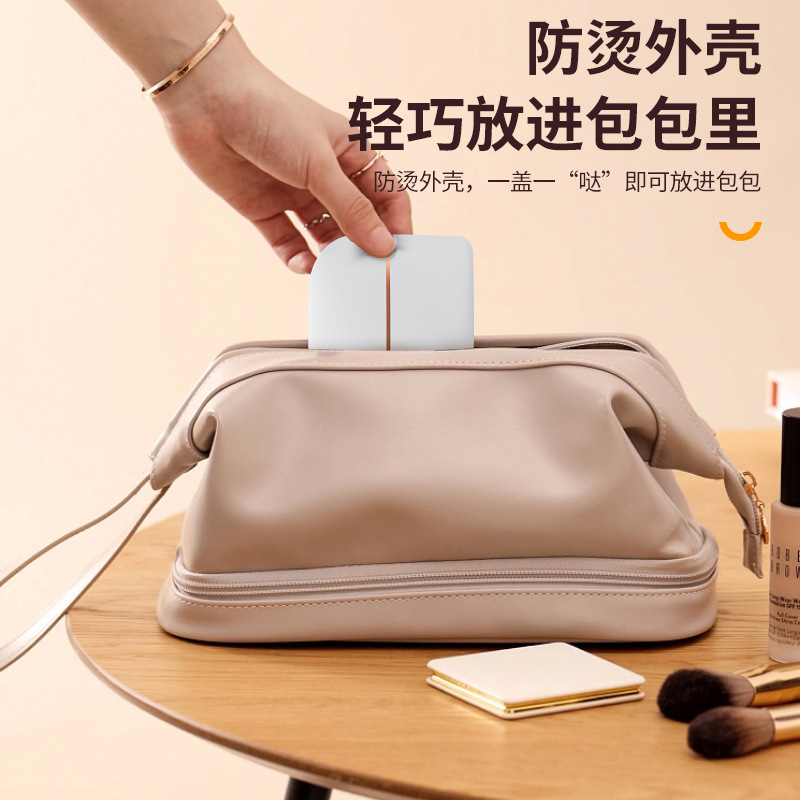 国境を越えた新しいミニワイヤレス充電式ヘアストレートニングコームポータブル品質ストレートとカーリング両用滑らかなヘアケアワイヤレスヘアストレートニングコーム|undefined