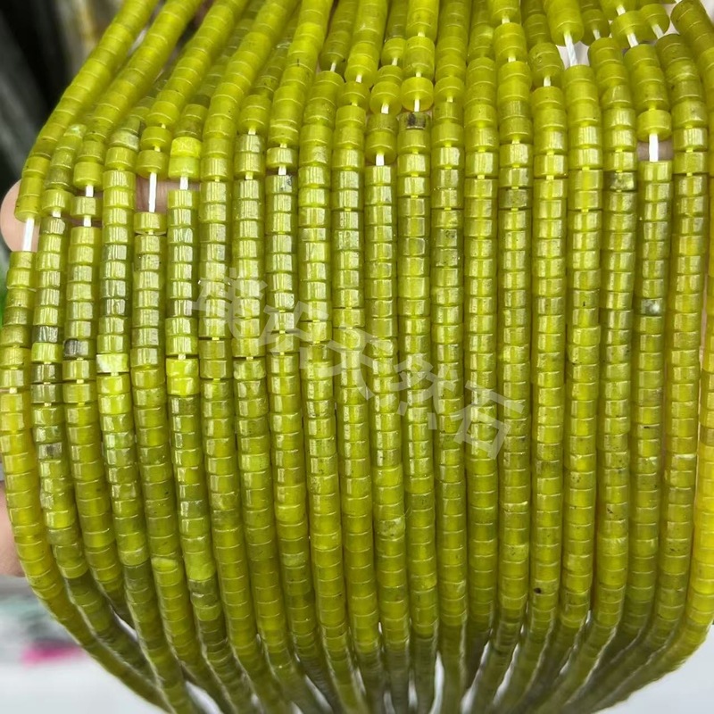 2*4mm天然石管珠隔片散珠玉髓青金水晶圆柱隔珠diy饰品配件批发|undefined