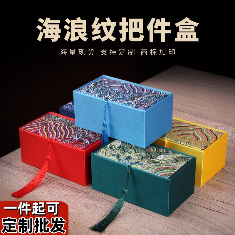 Brocade Tassel Pendant Box, High-End Jewelry Box, Antique Wave Gift Box, Wholesale Gift Box, Bracelet Box, Antique Style Box