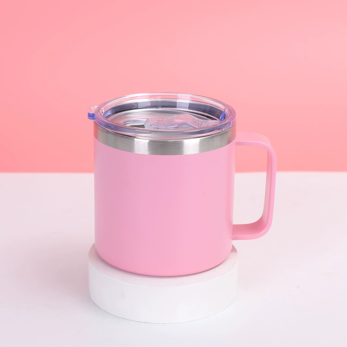 Кофе чашка двойной слой ручка нержавеющая сталь, Amazon, 14 oz, оптовая
