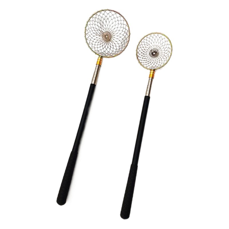 En stock pesca de hielo de acero inoxidable pesca cuchara de hielo cuchara de pesca de invierno pesca hielo clamor hielo red de pesca metal tejido neto cabeza de copia