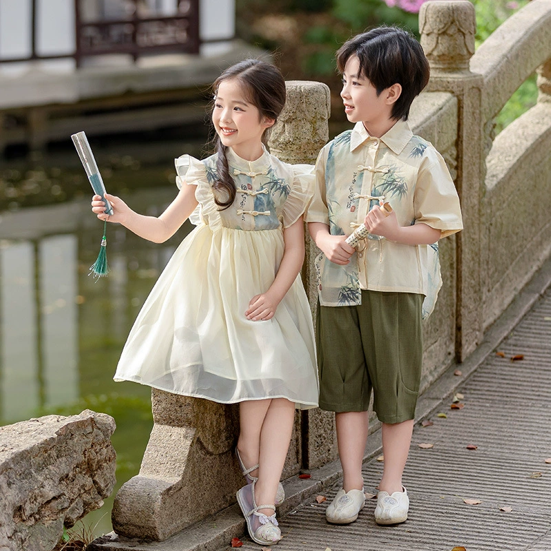 Hanfu, children's set, suit, Chinese style