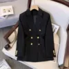 Black picture color gold buckle