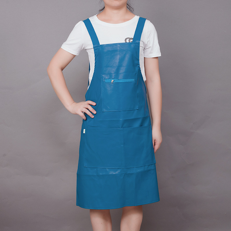 다크 블루 스트랩 가죽 앞치마