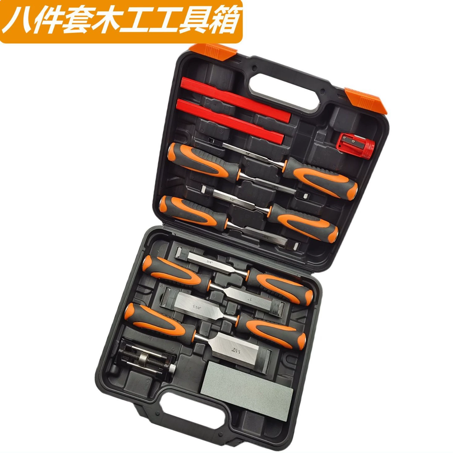 Трансграничные 8 шт. В штучной упаковке из быстрорежущей стали ручной работы долото для деревообработки плоское долото костюм DIY полный набор инструментов