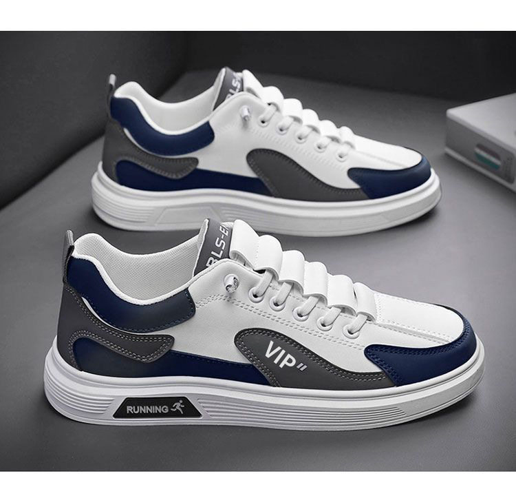 Giày sneaker nam đế mềm thoáng khí phối màu, dây thun co giãn, kiểu Hàn — Màu Kaki Z908-1, Z908-1 Trắng Xanh Lục, Z908-1 trắng xanh chi tiết 4