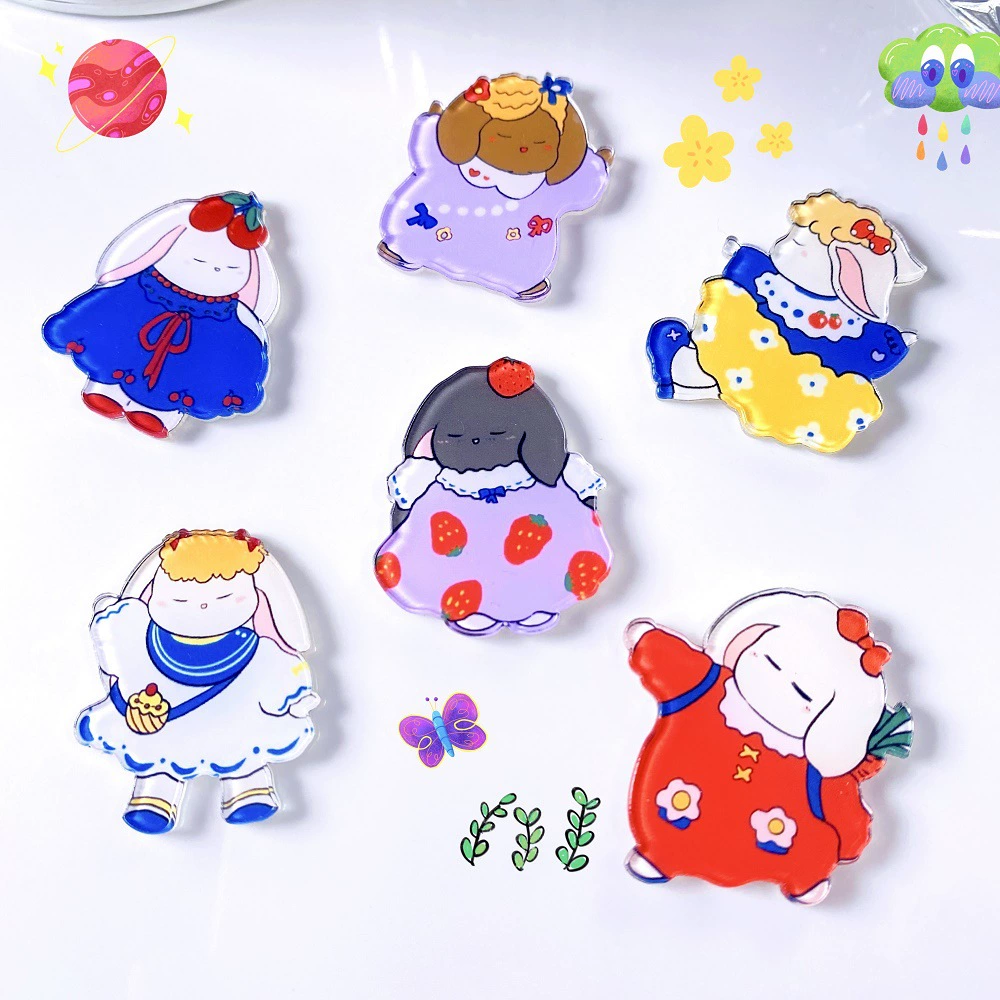 Акриловая брошь кролик мягкие милые Мультяшные аксессуары милый значок японская булавка креативная сумка для одежды оптом