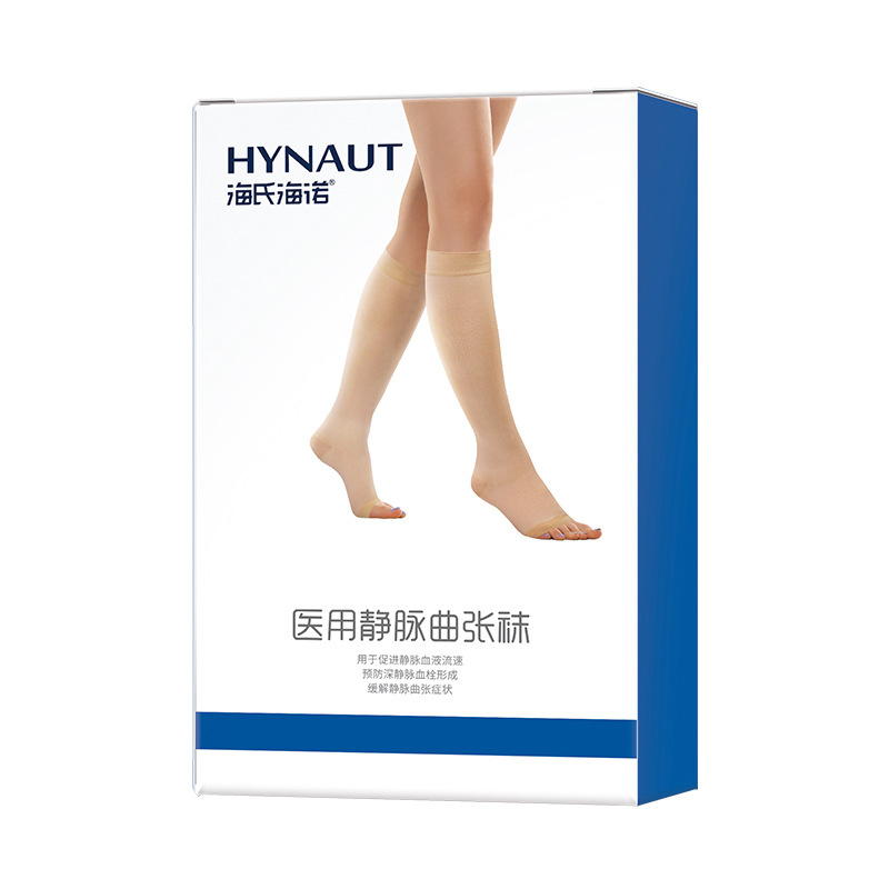 Haishi Hainuo 医療用弾性ソックス医療用男性と女性のミッドレングス圧縮ソックスレッグガードオープントゥ弾性静脈瘤ソックス|undefined
