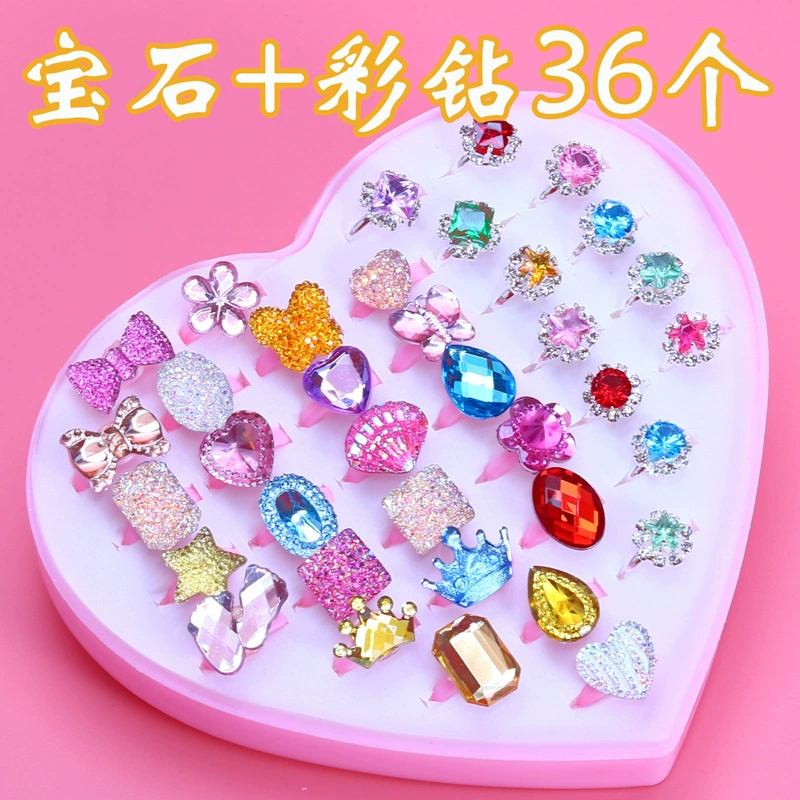 Детское милое Diamond кольцо для принцессы, мультяшная игрушка