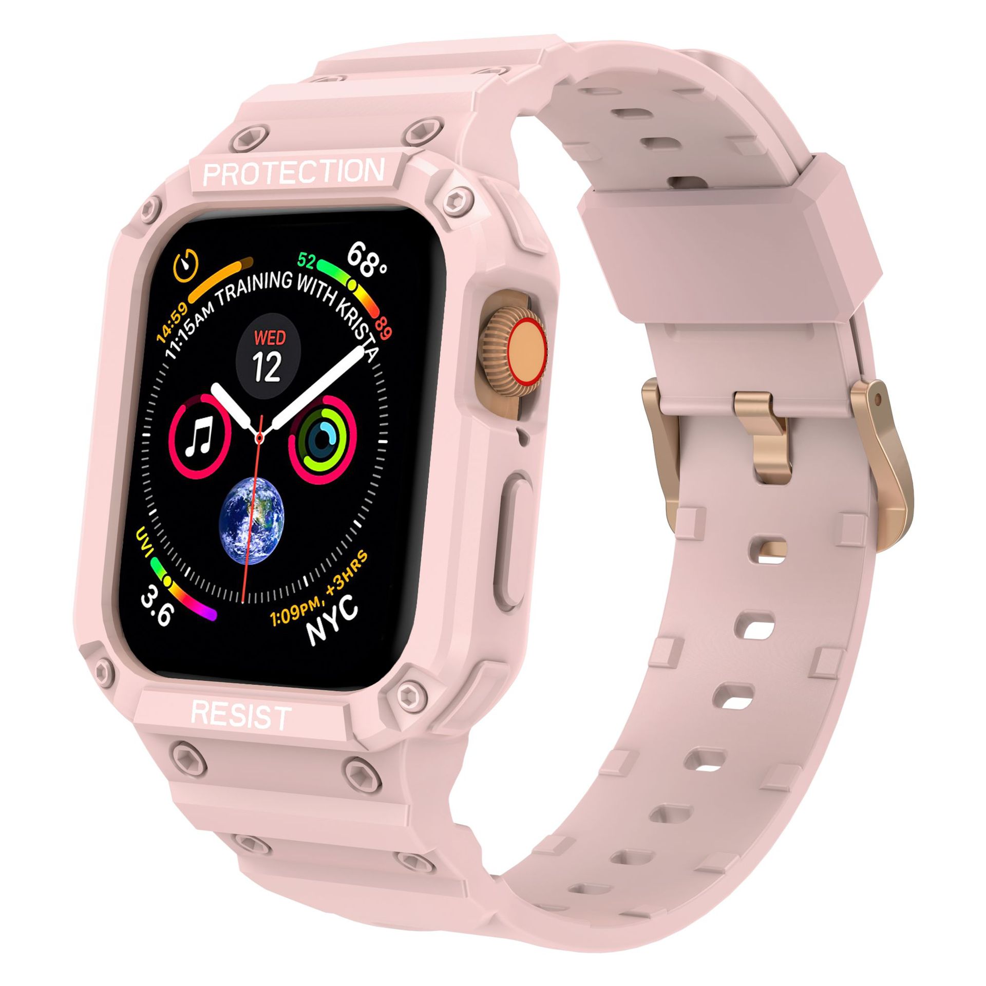 Adecuado para Apple Watch Correa integrada de silicona resistente a la caída iwatch87654321s9 color sólido TPU Correa al por mayor