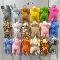 Cute Cartoon Plush Animal Refrigerator Magnet Giant Panda Magnetic Doll Scenic Area Travel Souvenirs