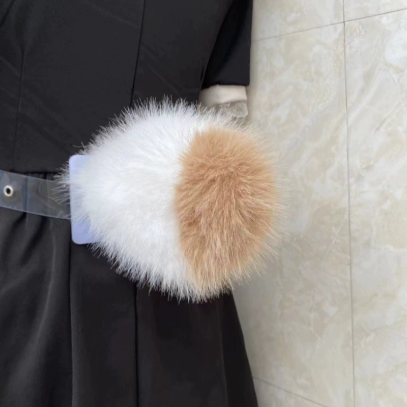 Hand-painted electric rabbit tail movable lamb tail 2D comic exhibition stage performance props tail