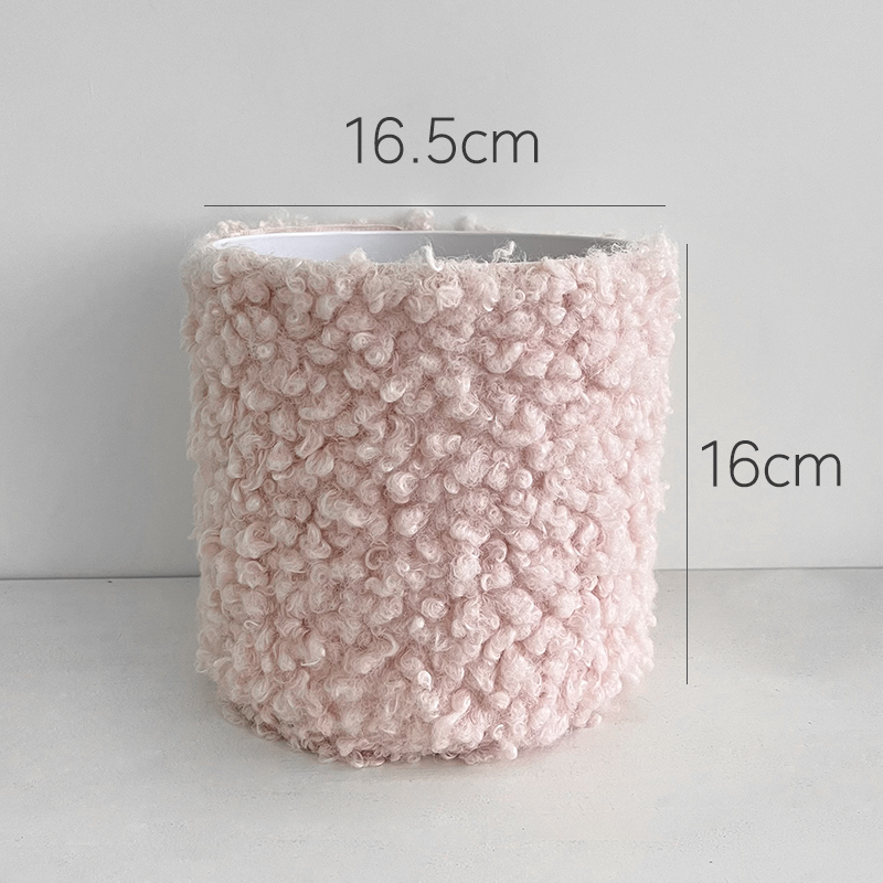 걸리시한 핑크 패브릭 버킷