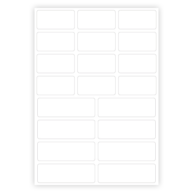 Spot al por mayor pegatinas de etiquetas de color escritas a mano grandes y pequeñas pegatinas adhesivas autoadhesivas