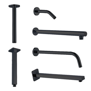 Wall-in-wall concealed shower head top spray connecting pipe concealed shower arm black shower pipe nozzle ceiling pipe Rod Round Square
