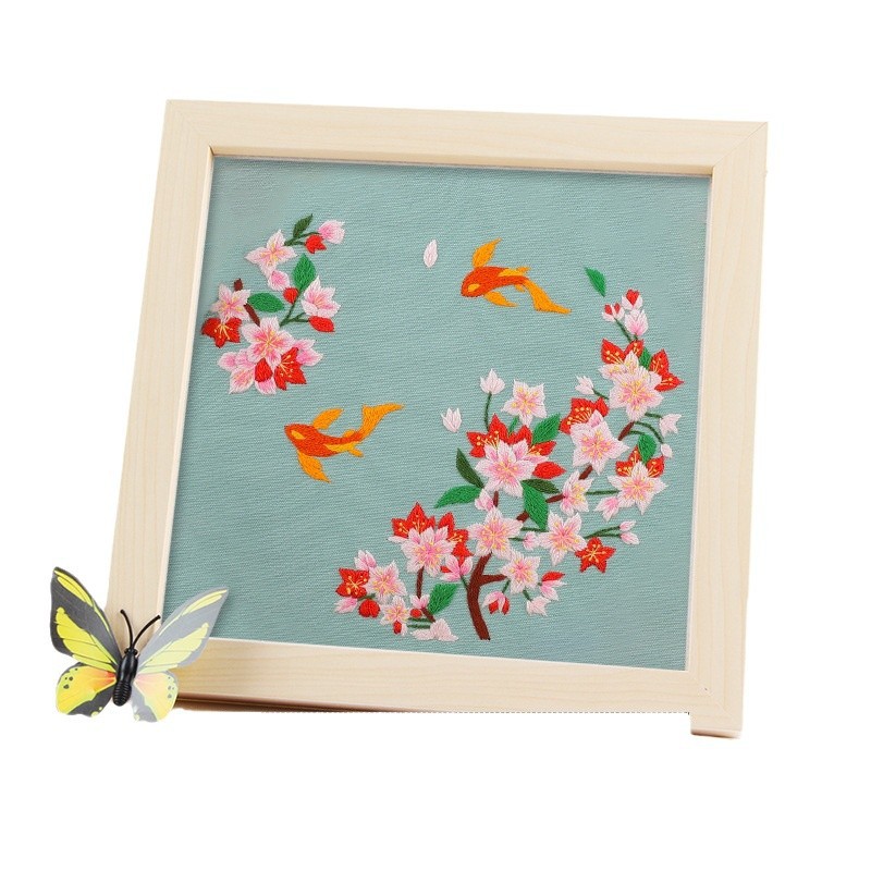 principiantes bordado DIY simple auto bordado material paquete bordado bordado su bordado cinta bordado Fan Fan Fan bordado