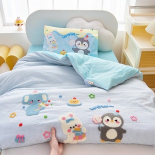 Class a Pure Cotton Kindergarten Quilt Three-Piece Set for Babies Entering Kindergarten, Cotton Kidsren's Nap Mattress, Six-Piece Bedding Set